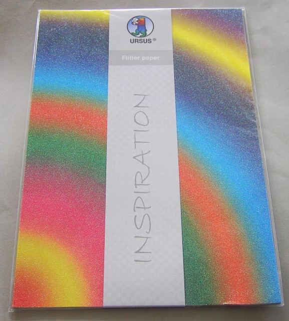 URSUS Rainbow Flitter Papier Bögen pro Blatt