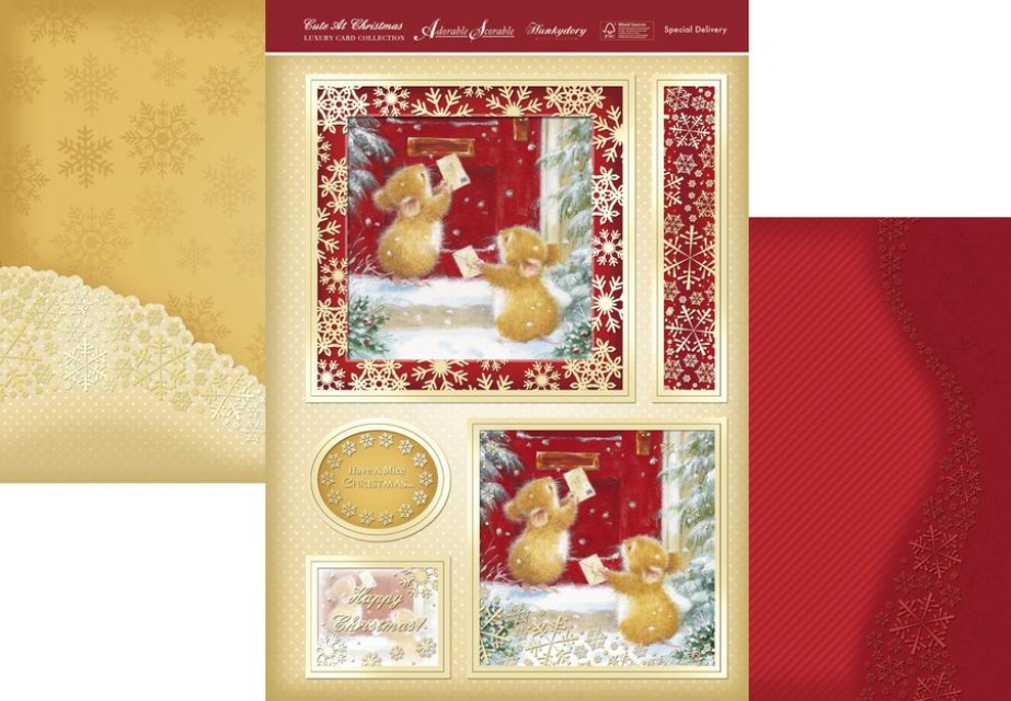 Hunkydory Bastelset Cute At Christmas Card Special Delivery