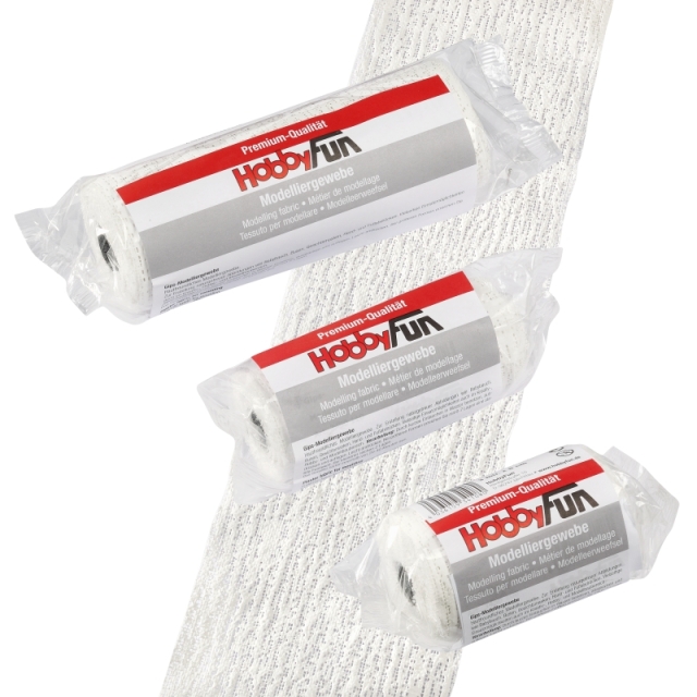 Hobbyfun Gips-Modelliergewebe "Premium" 15 cm x 3 m