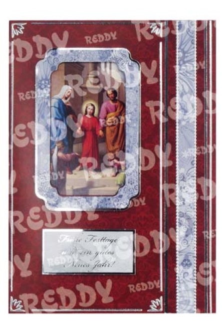 Reddy Cards Stanzbogen Tiere, Krippe silber-laminiert, 8 Motive