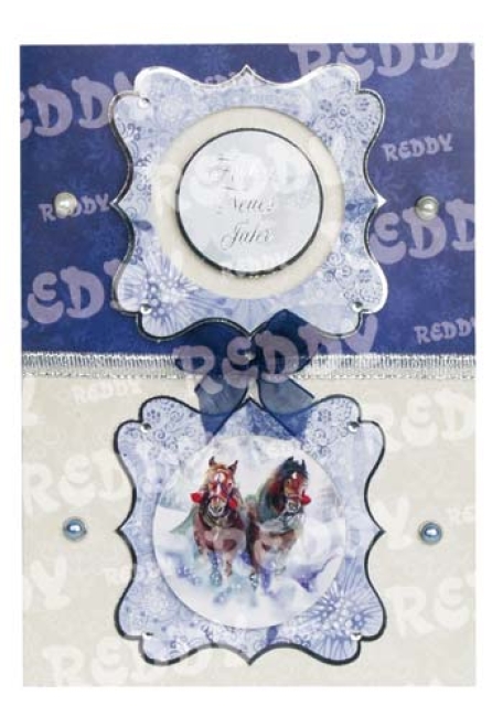 Reddy Cards Stanzbogen Tiere, Krippe silber-laminiert, 8 Motive