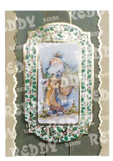 DeLuxe Kartenset für 4 Karten mit Weihnachtsmännern