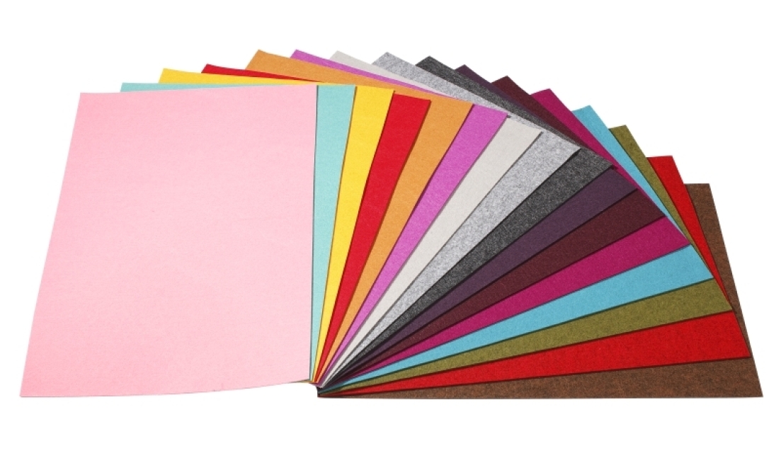 Hobbyfun Filzstück 20 x 30 cm grün meliert