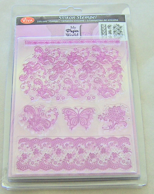 VIVA Decor Transparente Silikon-Stempel "Vintage Spitze"