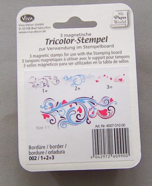 VIVA Decor Tricolor Stempel Schnörkel Bordüre