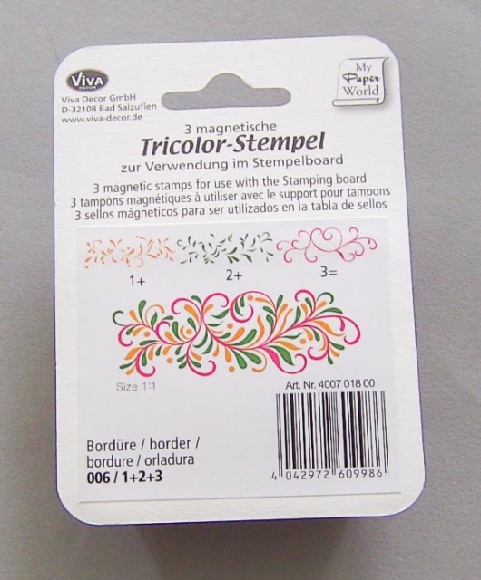 VIVA Decor Tricolor Stempel Schmetterling Bordüre