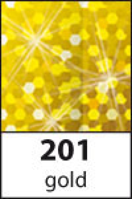 Stickerbogen Polka Dots / Polka Stippen gold hologramm
