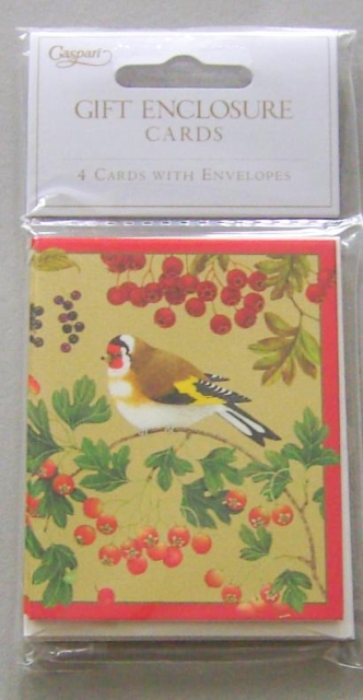 Caspari Minikarte mit Umschlag Set mit 4 Stück Winter Birds