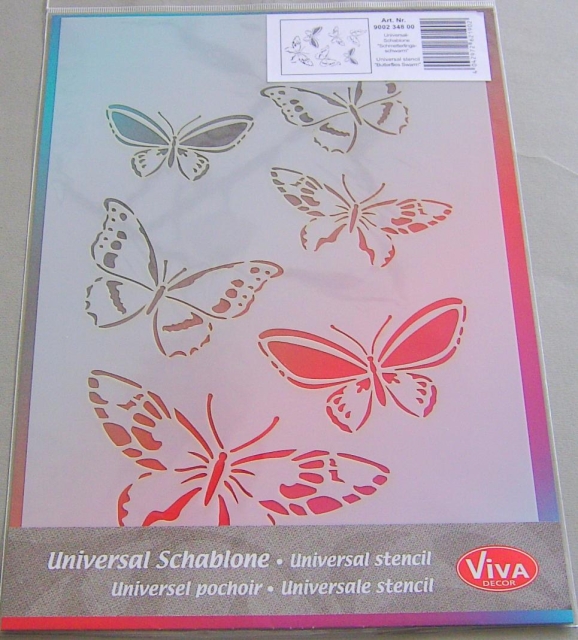 VIVA Decor Universalschablonen A4 Schmetterlingsschwarm