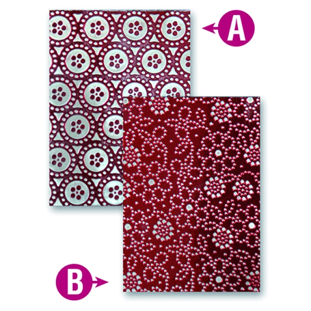 Prägeschablone M-Bossabilities Dotted Flowers 10,8 x 14 cm 2 Designs
