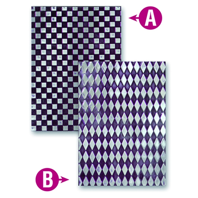Prägeschablone M-Bossabilities Harlequin 10,8 x 14 cm 2 Designs