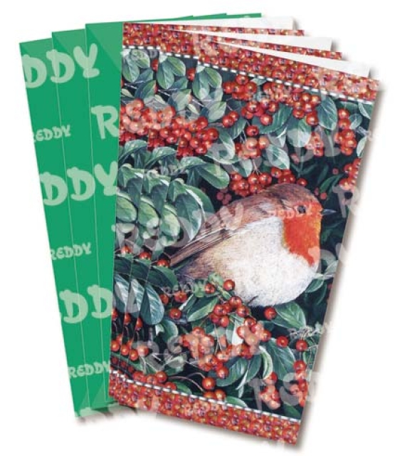 Reddy Cards Metallgravur Doppelkarte Motiv Rotkehlchen