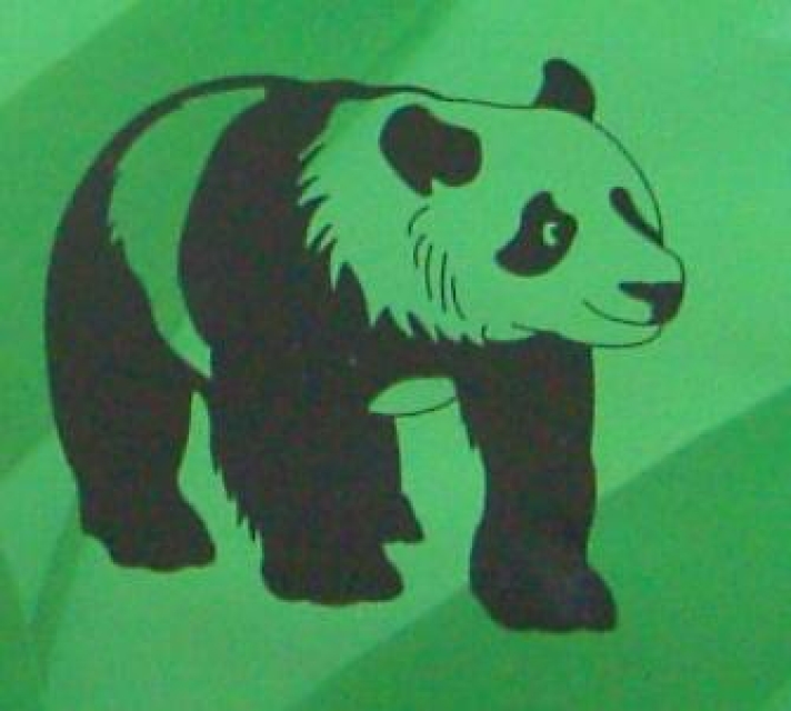 Doppelseitiger Stempel Panda