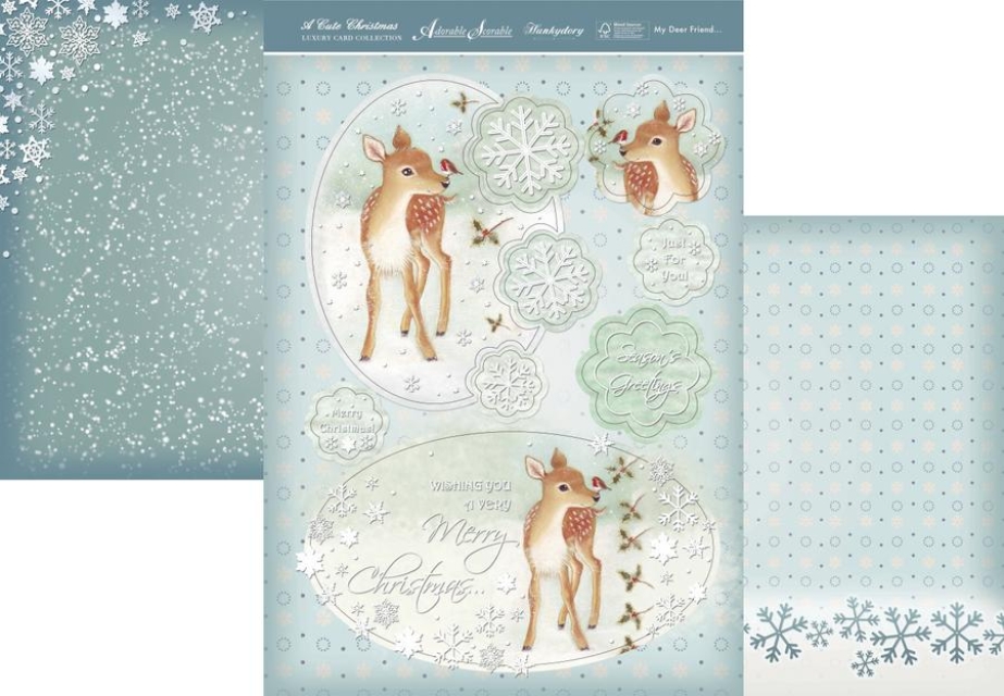 Hunkydory Bastelset Cute At Christmas Card My Deer Friend