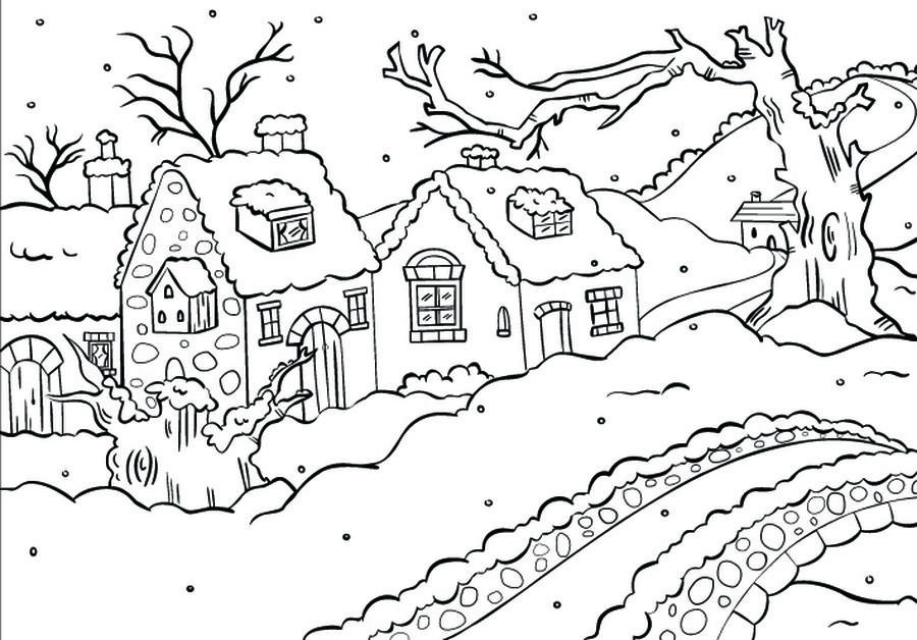 Nellie Snellen Picture Embossing Folder Snowy Cottages