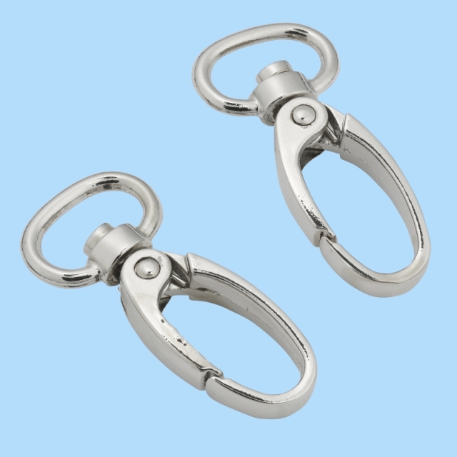 Karabiner-Haken 15 mm Schlaufe 2 Stück