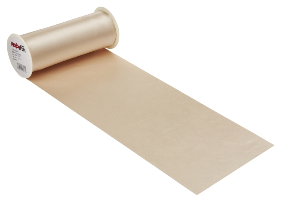 Creapop Satin-Tischband 20 cm breit pro Meter creme