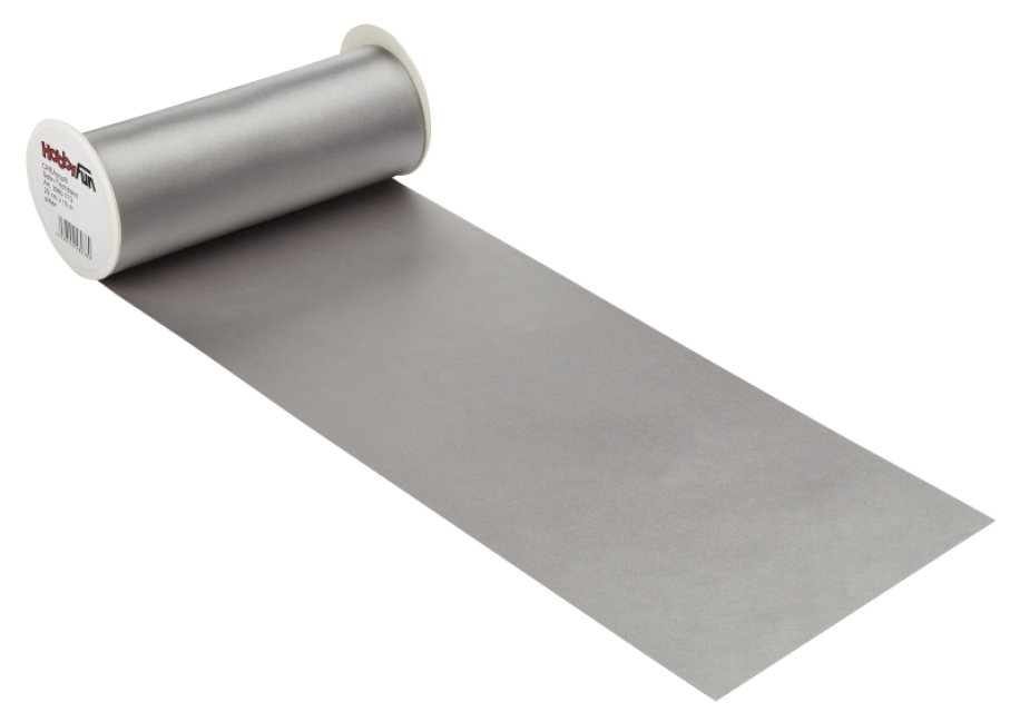 Creapop Satin-Tischband 20 cm breit pro Meter silber