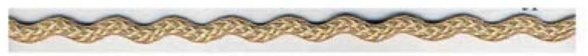 PE Zackenlitze 6 mm pro Meter beige mit ecru