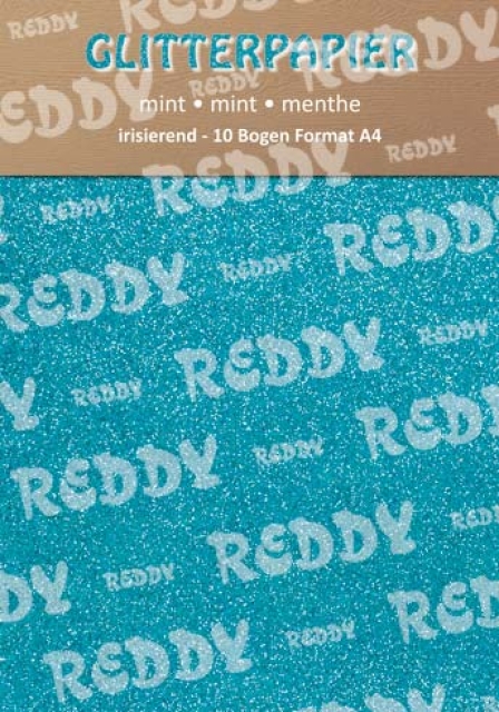 Reddy Cards Glitterpapier irisierend A4 mint