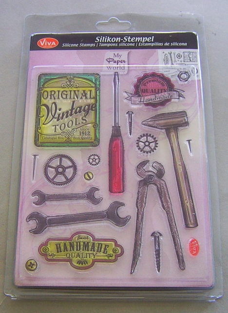 VIVA Decor Transparente Silikon-Stempel Vintage Tools