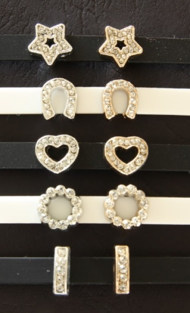 Laurello Schmuckteil Strass-Herz goldfarben