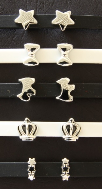 Laurello Schmuckteil Krone silberfarben Beutel mit 2 Stück