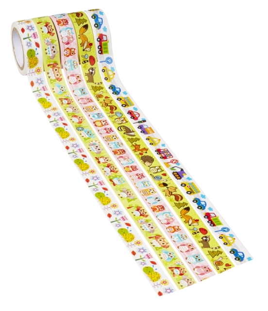 Design-Klebeband 15 mm breit pro Meter Eulen I