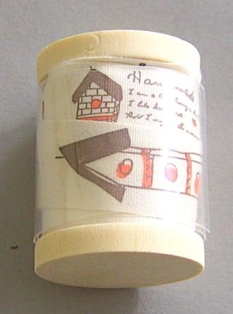 Hobbyfun Holz-Spule ca. 3,5 Meter Band Handmade