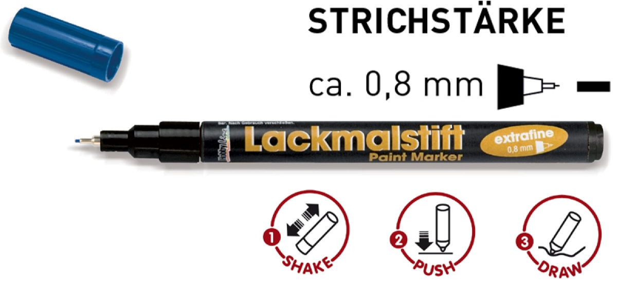 Hobby Line Lackmalstift extrafine 0,8 mm gold