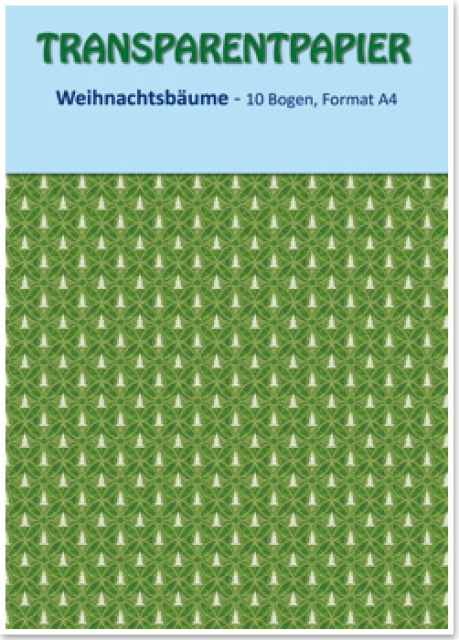 Reddy Cards Transparentpapier,  A4, bedruckt, Weihnachtsbäume