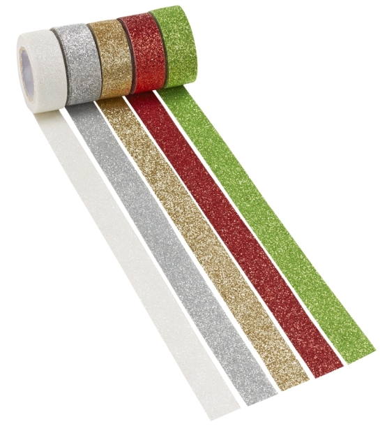 Hobbyfun Glitter-Klebeband grün Rolle zu 2 Metern