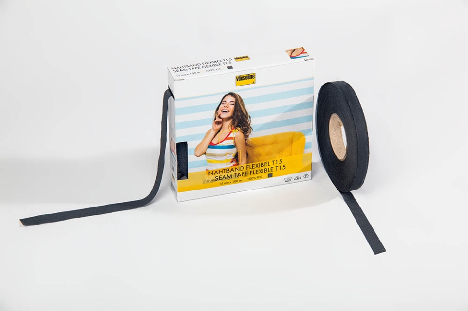 Freudenberg Nahtband flexibel Farbe grafit pro Meter