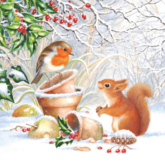 Ambiente Lunch Serviette 33 x 33 cm pro Stück Winter Picture