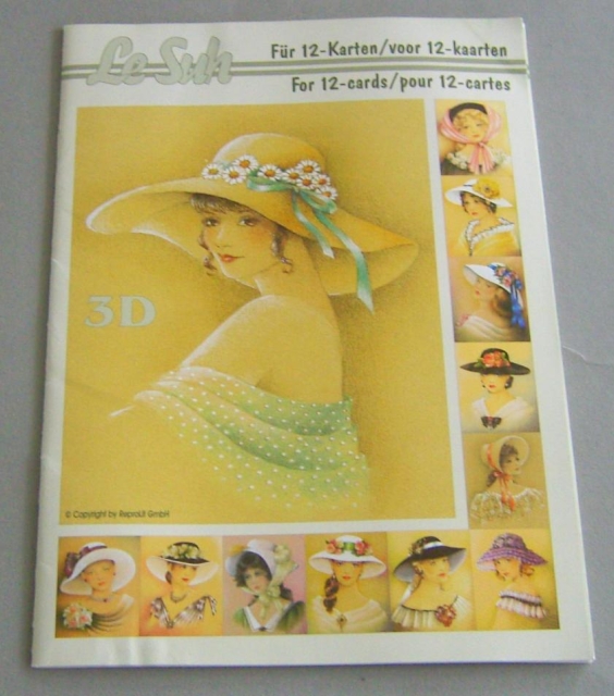 3 D Buch A 5 Format für 12 Karten Damen