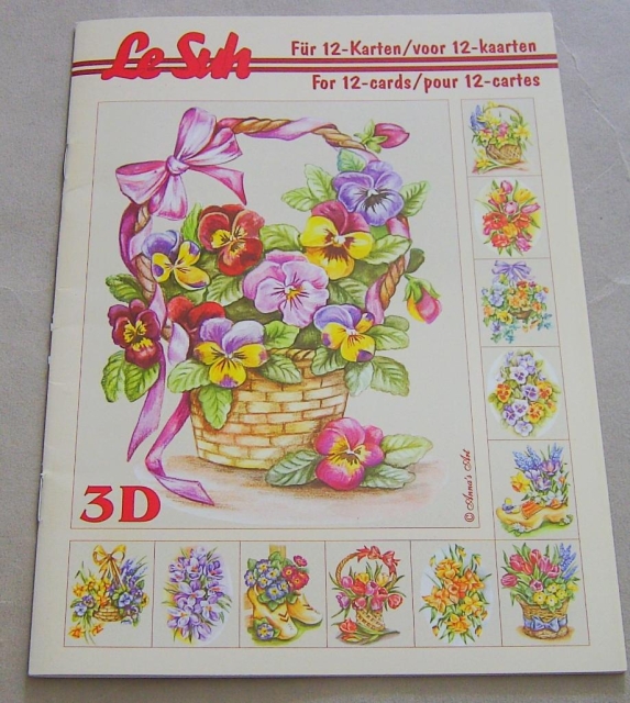 3 D Buch Format mit 12 Bildern Blumen