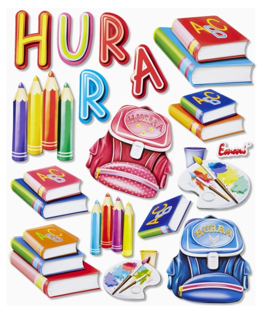 Hobbyfun 3 D Sticker XXL Schule I