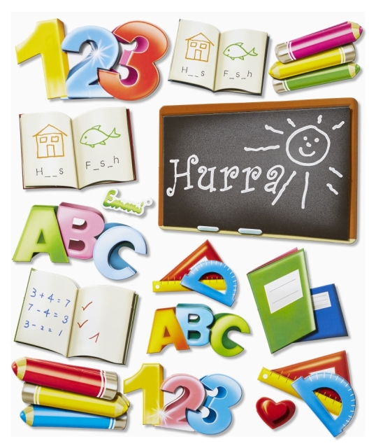 Hobbyfun 3 D Sticker XXL Schule III