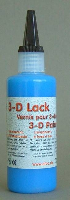 3-D Lack 100 ml blau transparent