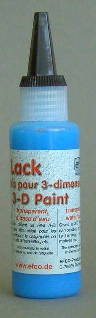 3-D Lack 50 ml blau transparent