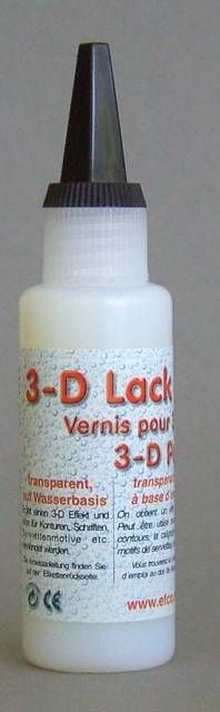 3-D Lack 50 ml farblos transparent