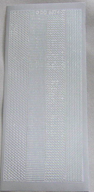 Reddy Stickerbogen 10 x 23 cm Rahmen Multiwellen silber