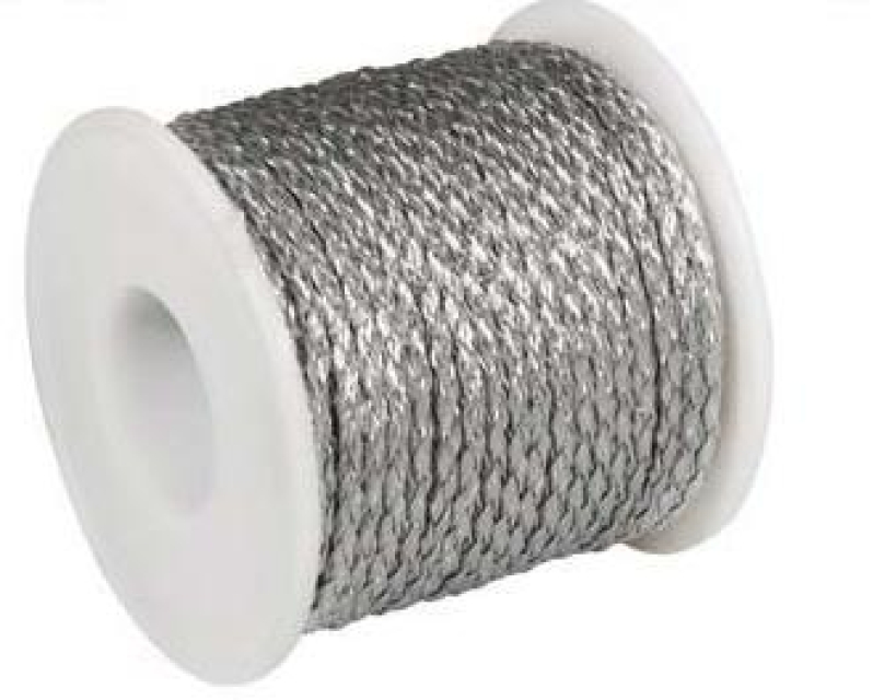 SKAI Zopf Kordel Tresse 3 mm pro Meter gold