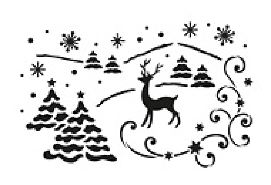VIVA Decor Universalschablonen A4 Winterlandschaft