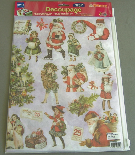 Decoupagepapier 1 Bogen 33 x 48 cm, Weihnachten