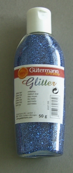 Gütermann Glitter fein 50 Gramm mittelblau