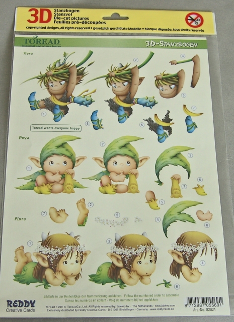 3D Stanzbogen 3 Toreads Xeru, Poya, Flora