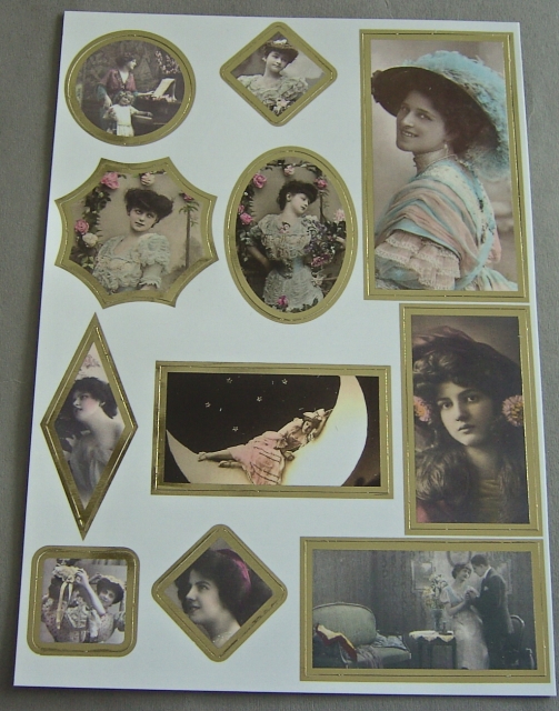 Viktorianische Stanzbogen gold Motiv 4