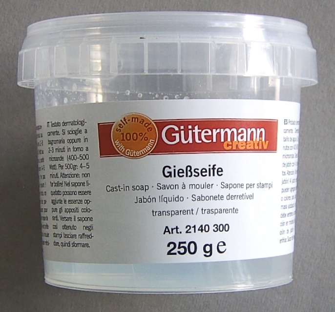 Gütermann Gießseife transparent 250 Gramm