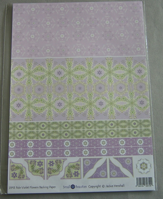 Hintergrundpapier Jackie Henshall Blumen lila-grün